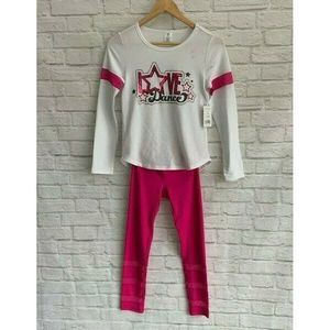 NWT Active Life Love Dance 2 Pc Set Girls 10/12